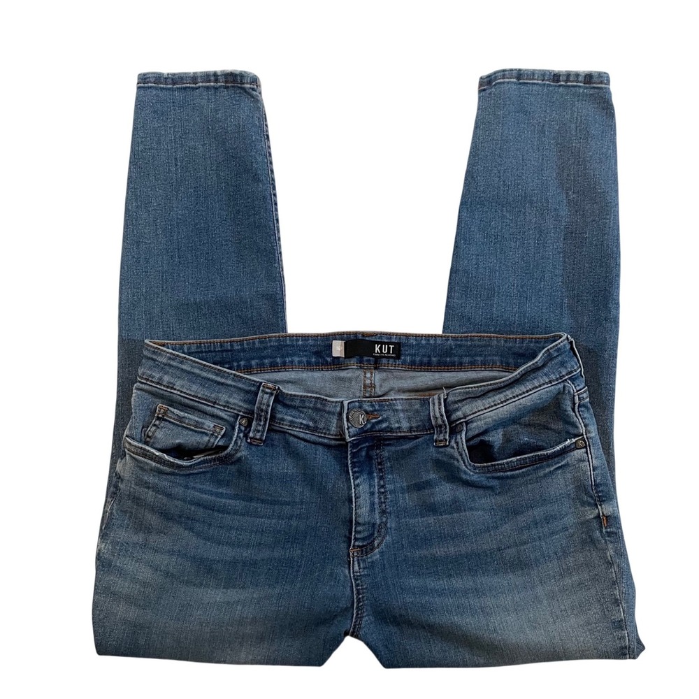 KUT from the Kloth Connie Ankle Skinny Jeans Women's Petite 16P Blue Denim